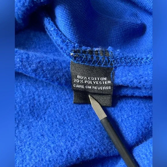 The Black Dog Mock Neck Royal Blue Pullover Heavy Sweatshirt Mens Medium Pockets - Picture 4 of 10